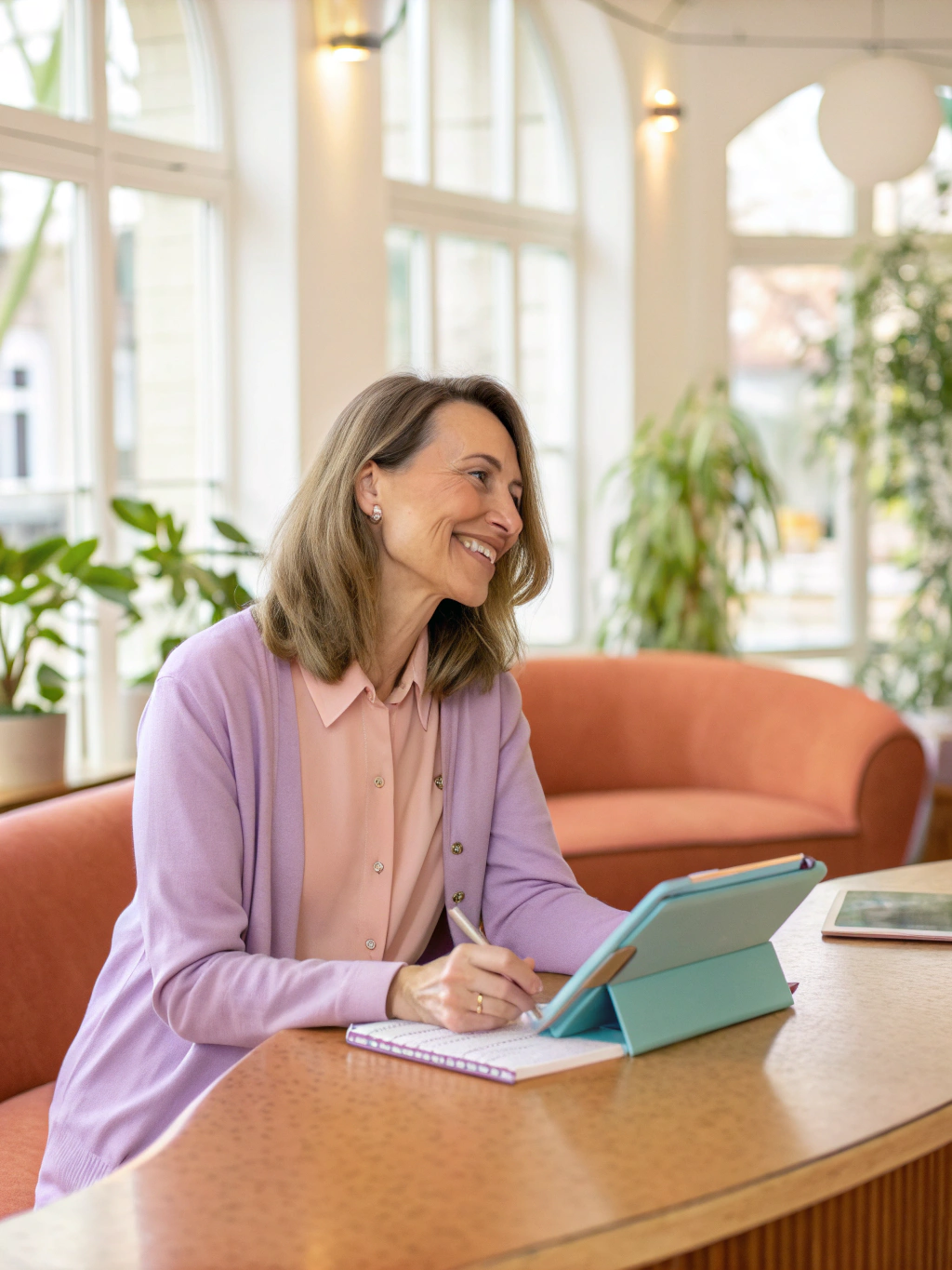A dedicated support specialist assisting a patient during a secure consultation